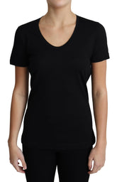 Dolce & Gabbana Black Wool Round Neck Short Sleeves T-shirt -   -  Dolce & Gabbana.
